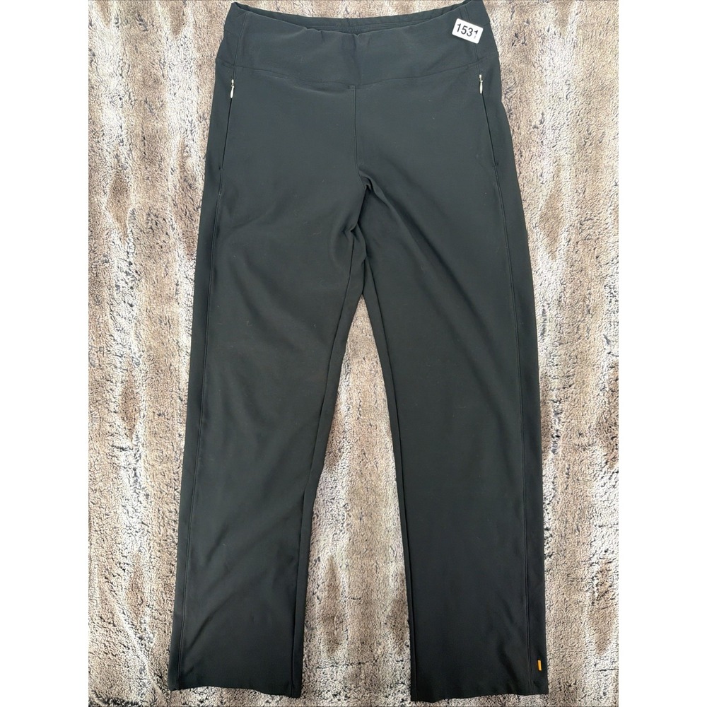 Lucy Womens Black Wide Leg Athletic Yoga Pants Medium Tall (29x34)